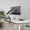 Soporte de Mesa para 2 Monitores TooQ DB4132TNR-G/ Giratorio/ Inclinable/ hasta 9kg