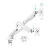 Soporte de Mesa para 2 Monitores TooQ DB4132TNR-W/ Giratorio/ Inclinable/ hasta 9kg