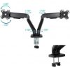 Soporte de Mesa para 2 Monitores TooQ DB5132TNR-B/ Giratorio/ Inclinable/ hasta 9kg
