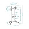 Soporte de Suelo Inclinable con Ruedas TooQ FS1170M-B para TV de 37-70"/ hasta 50kg