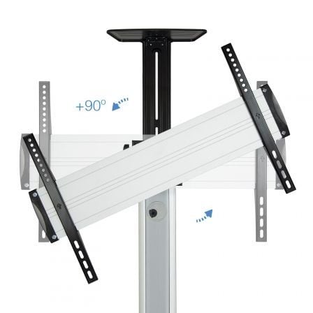 Soporte de Suelo Inclinable/ Ajustable con Ruedas TooQ FS1870M-B para TV de 37-70"/ hasta 50kg