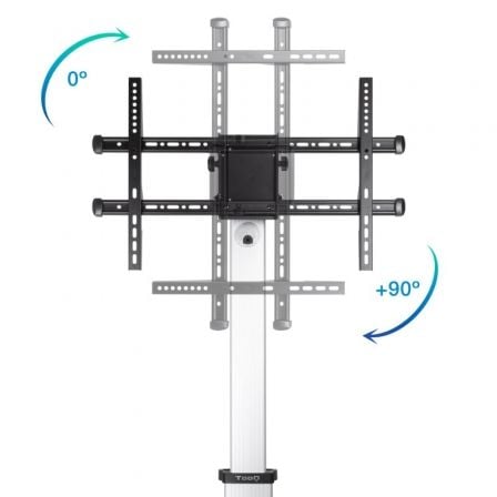 Soporte de Suelo Inclinable/ Ajustable con Ruedas TooQ FS1886M-B para TV de 37-86"/ hasta 50kg