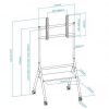 Soporte de Suelo con Ruedas Nivelable TooQ iDREAMS FS20206M-B para TV de 37-86"/ hasta 80kg