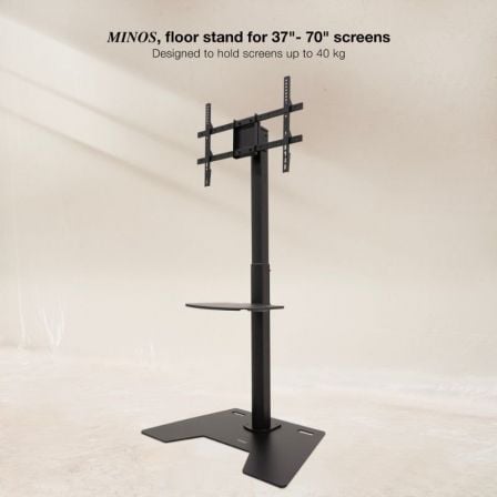 Soporte de Suelo Rotatorio/Ajustable TooQ FS2284M-B para TV de 37-70"/ hasta 70kg