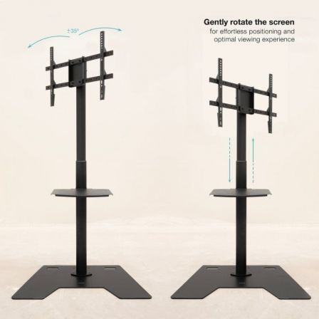 Soporte de Suelo Rotatorio/Ajustable TooQ FS2284M-B para TV de 37-70"/ hasta 70kg