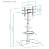 Soporte de Suelo Rotatorio/Ajustable TooQ FS2284M-B para TV de 37-70"/ hasta 70kg