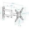 Soporte de Pared Extensible/ Giratorio/ Inclinable TooQ LP1345TN-B para TV de 13-43"/ hasta 20kg