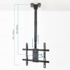 Soporte de Techo Giratorio/ Inclinable/ Nivelable TooQ LPCE1175TSLI-B para TV de 32-75"/ hasta 60kg