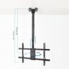 Soporte de Techo Giratorio/ Inclinable/ Nivelable TooQ LPCE1186TSLI-B para TV de 43-86"/ hasta 60kg