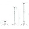 Soporte de Techo para Proyector TooQ PJ2012T-W/ Inclinable/ hasta 20kg