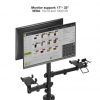Soporte de Mesa para 2 Monitores, TPV, Impresora, Términal y Lector TooQ TQPM0002/ Giratorio/ Inclinable/ hasta 9kg