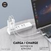 Cargador de Pared GaN Tech One Tech PD TEC2273 / 1xUSB Tipo-C/ 1xUSB/ 65W