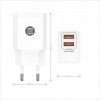 Cargador de Pared Tech One Tech TEC2403/ 2xUSB + Cable USB Tipo-C/ 12W/ Blanco