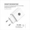 Cargador de Pared Tech One Tech TEC2403/ 2xUSB + Cable USB Tipo-C/ 12W/ Blanco