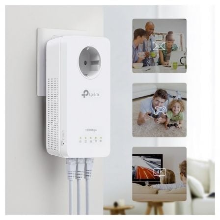 Adaptador Powerline TP-Link TL-WPA8631P 1300Mbps/ Alcance 300m/ Pack de 2