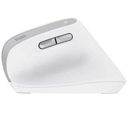 Ratón Vertical Inalámbrico Trust Bayo II/ Batería recargable/ Hasta 2400 DPI/ Blanco