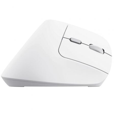 Ratón Vertical Inalámbrico Trust Bayo II/ Batería recargable/ Hasta 2400 DPI/ Blanco