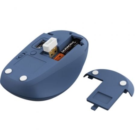 Ratón Mini Inalámbrico Trust Yvi+ Multidispositivo/ Hasta 1600 DPI/ Azul