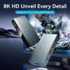 Switch Conmutador 8K HDMI 2.1 Vention AKRH0 HDMI Hembra/ 3x HDMI Hembra/ 1x USB Tipo-C DP