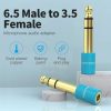 Adaptador Jack Vention VAB-S01-L/ Jack 6.5 Macho - Jack 3.5 Hembra/ Azul