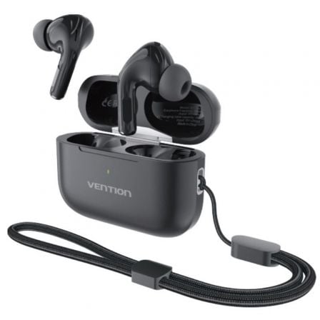 Auriculares Bluetooth Vention Echo Lite E11 con estuche de carga/ Autonomía 6h/ Negros
