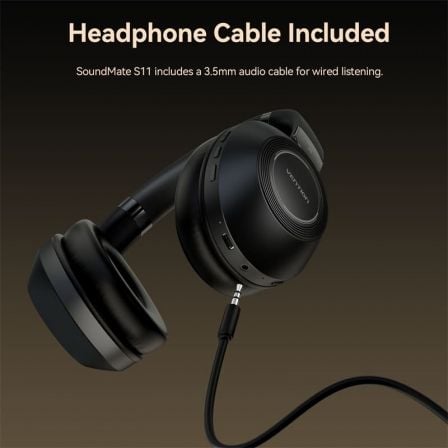 Auriculares Inalámbricos Vention SoundMate S11 NBBB0/ con Micrófono/ Bluetooth/ Negros