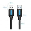 Cable USB 3.0 Vention CONBD/ USB Macho - USB Macho/ 5Gbps/ 50cm/ Negro