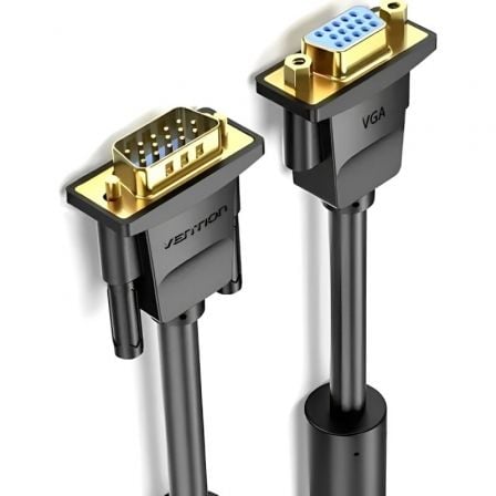 Cable Alargador SVGA Vention DAGBI/ VGA Macho - VGA Hembra/ 3m/ Negro