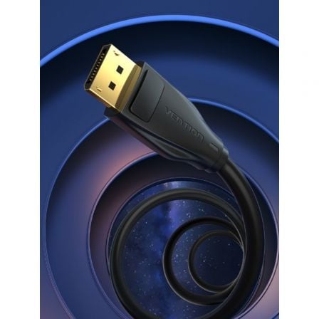 Cable DisplayPort 1.4 8K Vention HCDBF/ DisplayPort Macho - DisplayPort Macho/ 1m/ Negro