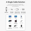 Cable USB 4.0 Tipo-C 5A Vention TAVHF/ USB Tipo-C Macho - USB Tipo-C Macho/ Hasta 240W/ 40Gbps/ 1m/ Gris