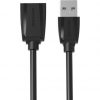 Cable Alargador USB 3.0 Vention VAS-A45-B200/ USB Macho - USB Hembra/ 5Gbps/ 2m/ Negro