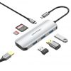 Docking USB Tipo-C Vention TOJHB/ 1xHDMI/ 3xUSB/ 1xUSB Tipo-C/ 1xLector tarjetas/ Gris