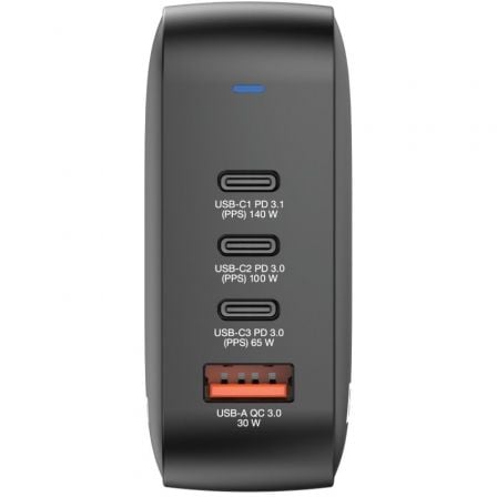 Cargador de Pared Universal GaN para Viaje Verbatim Mini GaN Wall Charger/ 3xUSB Tipo-C/ 1xUSB/ 165W