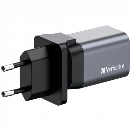 Cargador de Pared Universal GaN para Viaje Verbatim GNC-35/ 1xUSB Tipo-C/ 1xUSB/ 35W