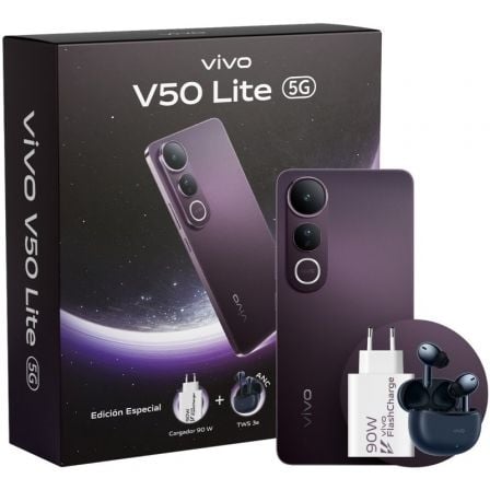 Smartphone Vivo V50 Lite 8GB/ 256GB/ 6.77"/ 5G/ Negro Fantasmal