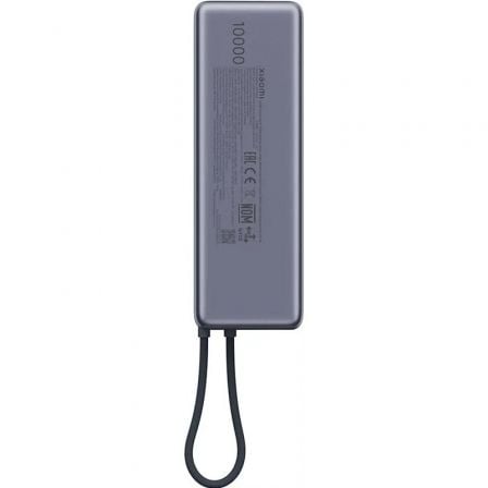 Powerbank 10000mAh Xiaomi Power Bank 10000 Integrated Cable/ 165W/ Gris