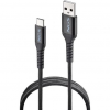 Cable USB 2.0 NGS KNOT-AC/ USB Macho - USB Tipo-C Macho/ Hasta 12W/ 480Mbps/ 1m/ Negro