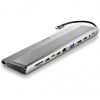 Docking USB Tipo-C NGS WonderDock 12 Pro/ 3xUSB/ 2xHDMI/ 1xVGA/ 1xRJ45/ 1xLector de Tarjetas/ 1xJack 3.5/ 1xUSB Tipo-C PD/ Gris