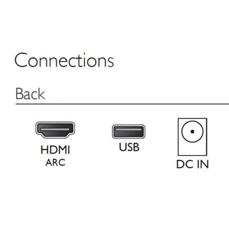 Barra de Sonido con Bluetooth Philips TAB4000/10/ 60W/ 2.0/ Negra