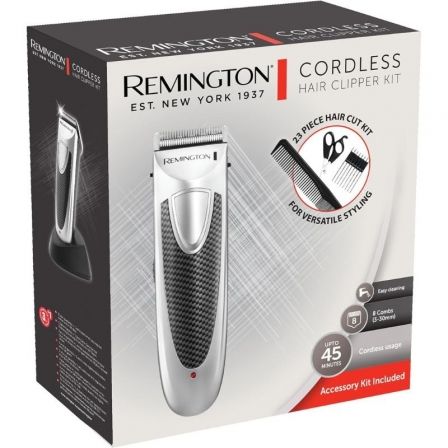 Cortapelos Remington Cordless Hair Clipper Kit HC4110/ con Batería/ 23 Accesorios