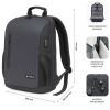 Mochila Subblim Xpand Air Padding Backpack para Portátiles hasta 15.6"/ Puerto USB/ Negro