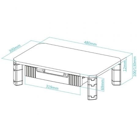 Soporte para Monitor TooQ TQMMPD02/ hasta 20kg