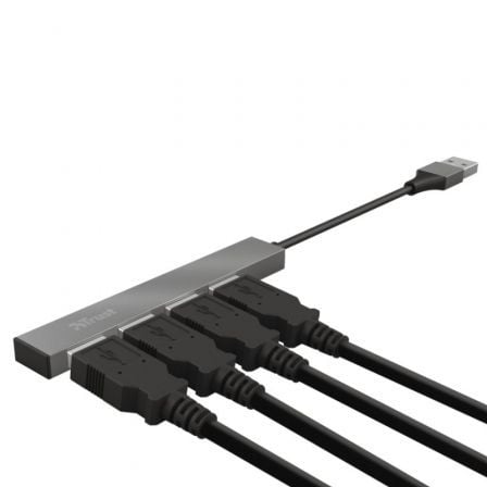 Hub USB 2.0 Trust Halyx/ 4xUSB