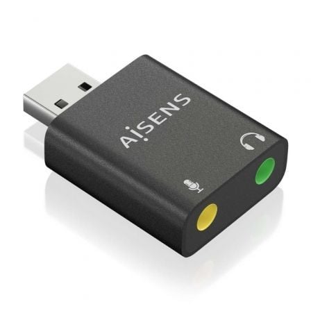 Tarjeta de sonido aisens a106-0768/ usb macho - 2x jack 3.5 hembra