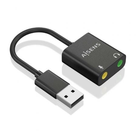 Tarjeta de sonido aisens a106-0769/ usb macho - 2xjack 3.5 hembra