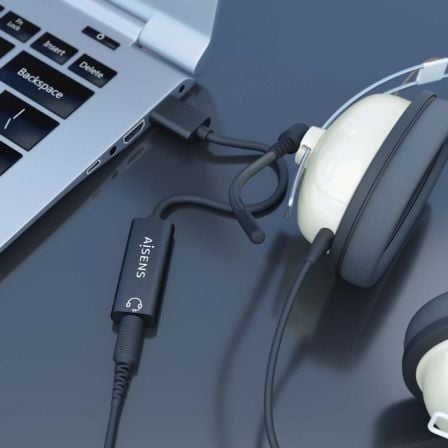 Tarjeta de sonido aisens a106-0770/ usb macho - jack 3.5 hembra