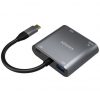 Conversor aisens a109-0626/ hdmi hembra - vga hembra - usb tipo-c macho - usb hembra - usb tipo-c hembra/ 15cm/ gris