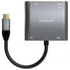Conversor aisens a109-0626/ hdmi hembra - vga hembra - usb tipo-c macho - usb hembra - usb tipo-c hembra/ 15cm/ gris