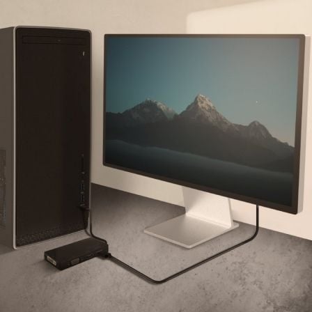 Conversor usb tipo-c aisens a109-0679/ hdmi hembra - vga hembra - dvi hembra - displayport hembra/ 15cm/ negro