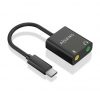 Tarjeta de sonido aisens a109-0767/ usb-c macho - 2xjack 3.5 hembra